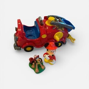 Disney Mickey Mouse, fire truck and action figures, Mickey and Pluto